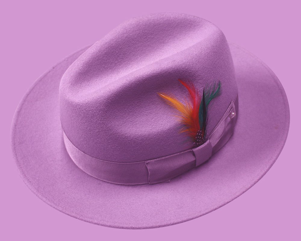 UNTOUCHABLE HAT-FEDORA-PINK